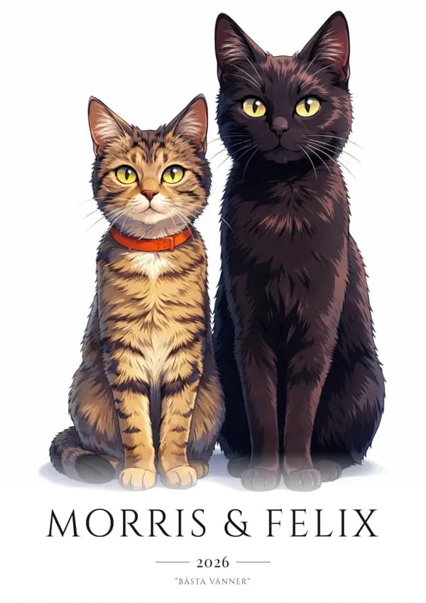 Morris & Felix – husdjursporträtt