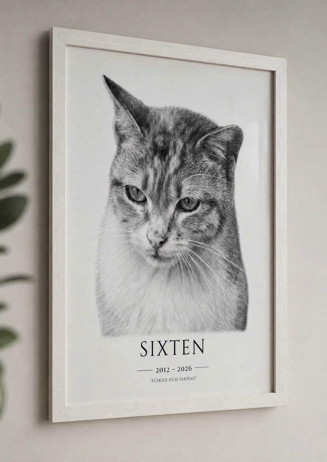 Sixten-postern upphängd i hemmiljö