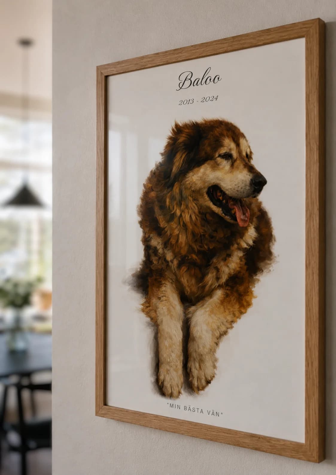 Baloo-postern upphängd i hemmiljö